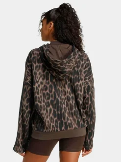 adidas Animal Seasonal Essentials Leopard Print French Terry Hoodie With 3-Stripes Outlet