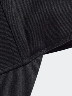 adidas 3 Stripe 100% Cotton Baseball Cap Black Discount