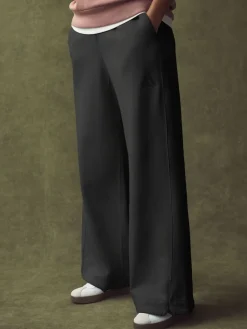 adidas ALL SZN Fleece Loose Wide Leg Trousers Black Discount