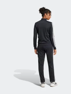 adidas Black Essentials 3-Stripes Tracksuit Sale
