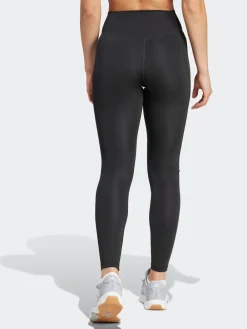 adidas Black Optime Essentials Stash Pocket Full Length Leggings Clearance