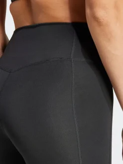 adidas Black Optime Essentials Stash Pocket Full Length Leggings Clearance