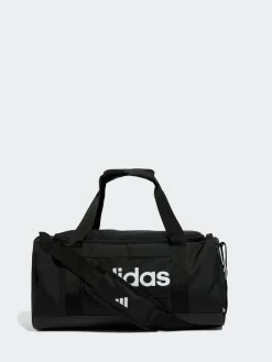adidas Small Linear Duffel Bag Black New