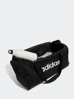 adidas Small Linear Duffel Bag Black New