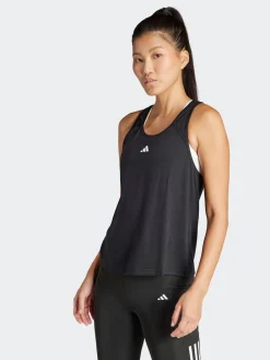 adidas Black Train Essentials Minimal Branding Racerback Tank Vests