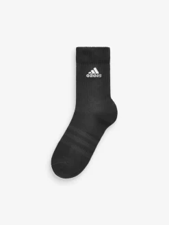 adidas Black/White 6 Pack Cushioned Crew Socks Best