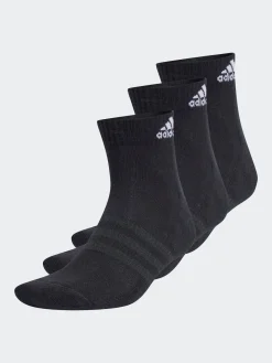 adidas Cushioned Sportswear Ankle Socks 3 Pack Black/White Hot