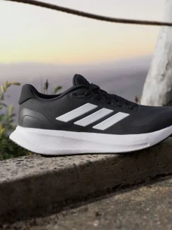 adidas Black/White Grand Court Trainers Hot