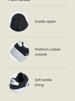 adidas Black/White VL Court Bold Trainers Outlet