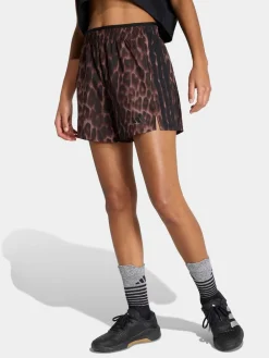 adidas Workout Essentials Leopard Woven Shorts Brown Online
