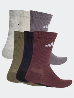 adidas Green Logo Crew Socks 6 Pack Outlet