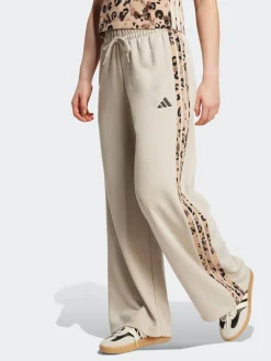 adidas Animal Print 3-StripesOpen Hem Joggers Grey Best
