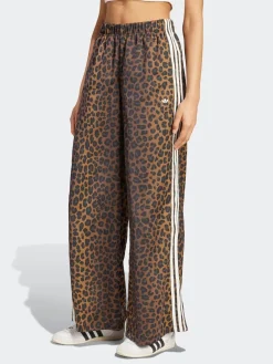 adidas originals Animal Print Satin Wide Leg Trousers Hot