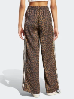 adidas originals Animal Print Satin Wide Leg Trousers Hot