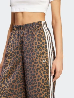 adidas originals Animal Print Satin Wide Leg Trousers Hot