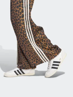 adidas originals Animal Print Satin Wide Leg Trousers Hot