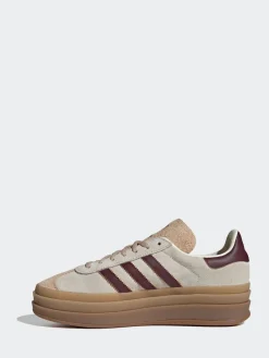 adidas originals Beige/Red Gazelle Bold W Trainers Best