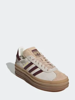 adidas originals Beige/Red Gazelle Bold W Trainers Best