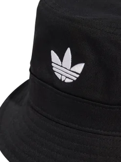 adidas originals Trefoil 100% Cotton Bucket Hat Black Outlet