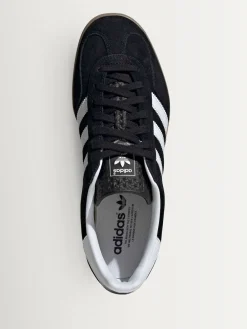 adidas originals Black/White Gazelle Indoor Trainers Hot