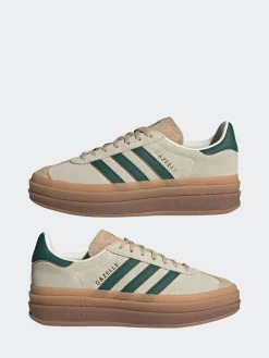 adidas originals Brown/Green Gazelle Bold W Trainers Clearance