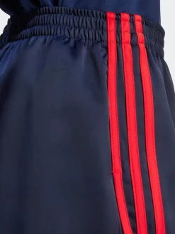 adidas originals Navy/Red 3 Stripe Satin Sprinter Shorts New