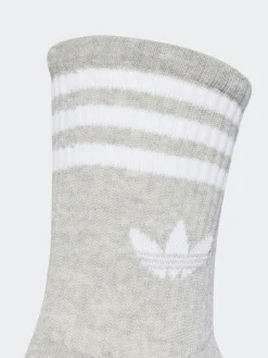 adidas originals White Chrome Crew 3-Stripes Crew Socks 3 Pairs Best