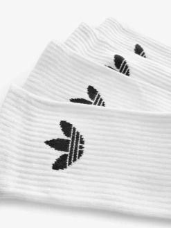 adidas Originals White Trefoil Crew Socks 6 Pack Hot
