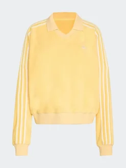 adidas originals Towel V-Neck Top Yellow Hot