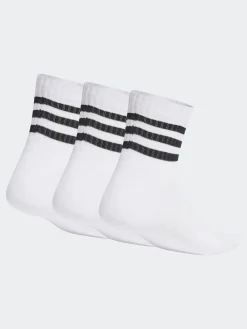 adidas 3-Stripes Cushioned Sportswear Low Cut Socks 3 Pack White/Black Sale