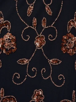 Adrianna Papell Black Studio Beaded Blouson Long Dress Online