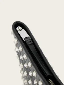 All Saints AllSaints Black Bettina Emb Clutch New