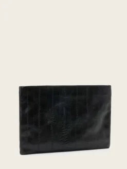 All Saints AllSaints Black Bettina Eel Clutch New