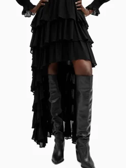 All Saints AllSaints Cavarly Ls Maxi Dress Black Clearance