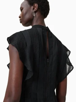 All Saints AllSaints Fleur Dress Black New