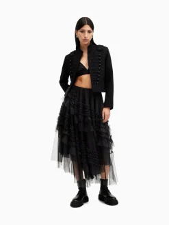 All Saints AllSaints Jen Tulle Skirt Black Online