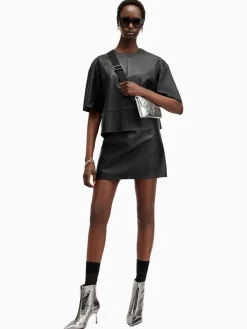 All Saints AllSaints Black Renai Skirt Online