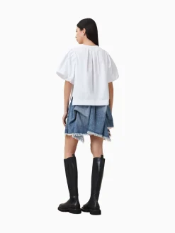 All Saints AllSaints Blue Crissy Denim 100% Cotton Skirt Clearance