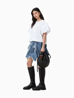 All Saints AllSaints Blue Crissy Denim 100% Cotton Skirt Clearance