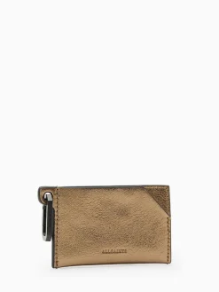 All Saints AllSaints Hex Cardholder Gold Sale