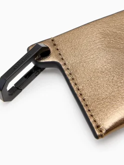 All Saints AllSaints Hex Cardholder Gold Sale