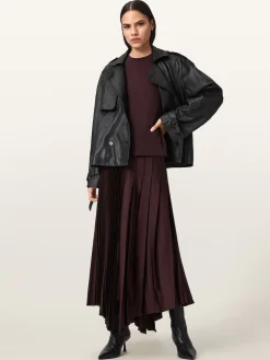 All Saints AllSaints Jax Skirt Red New