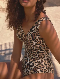 Next Animal Plunge Shaping Tummy Control Swimsuit