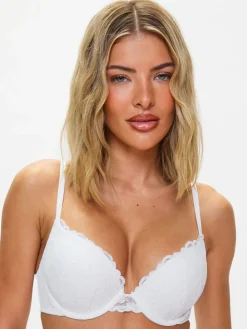 Ann Summers Black & White Pad Plunge Sexy Lace Underwired Bras 2 Pack Black & White Sale