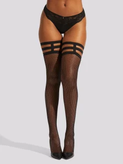 Ann Summers Black Leg Harness Fishnet Black Tights Best