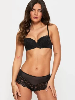 Ann Summers Pad Balcony Sexy Lace Underwired Bras 2 Pack Black New