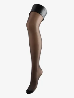 Ann Summers Black PU Plain Seamed Tights Online