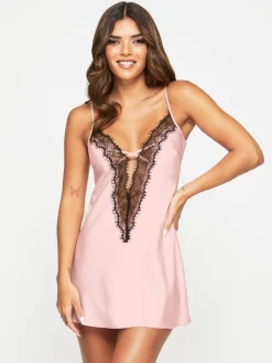 Ann Summers Cherryann Satin Chemise Slip Nightie Pale Pink Sale
