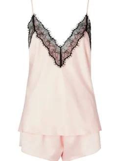 Ann Summers Cerise Satin Cami Set Pink Discount