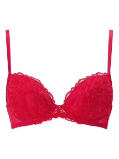 Ann Summers Pad Balcony Sexy Lace Underwi Bra Red Clearance